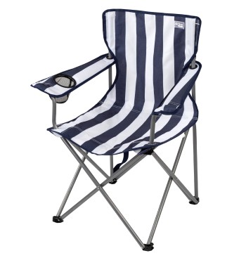 Pack 2 cadeiras de camping altas 45x47x82 cm listradas 2