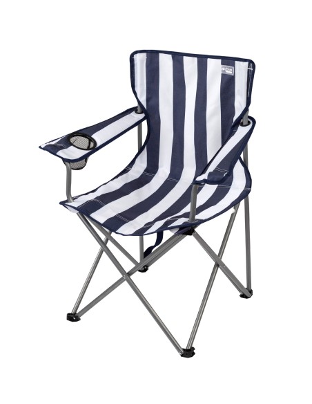 Pack 2 cadeiras de camping altas 45x47x82 cm listradas