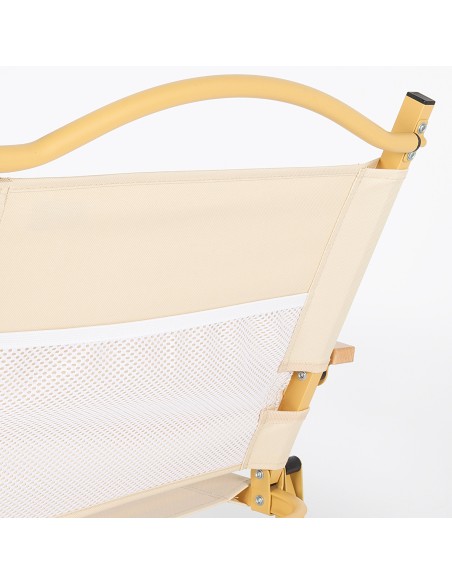 Pack 2 cadeiras de glamping 47x42x62 cm creme com bolso