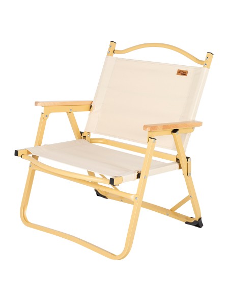 Pack 2 cadeiras de glamping 47x42x62 cm creme com bolso