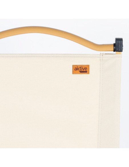 Conjunto de 2 cadeiras de glamping 47x51x77 cm creme