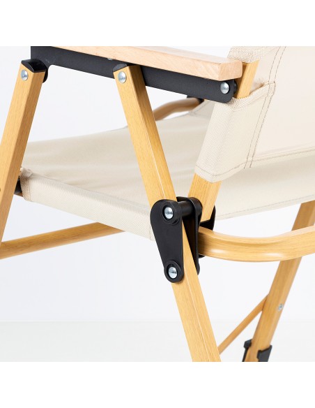 Conjunto de 2 cadeiras de glamping 47x51x77 cm creme