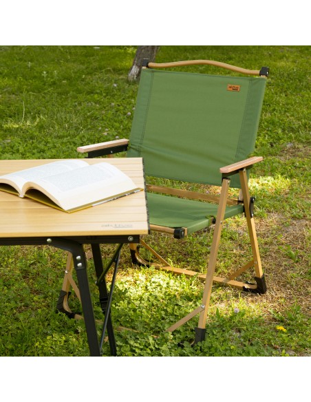 Pack 2 cadeiras de glamping 47x53x77 cm verdes