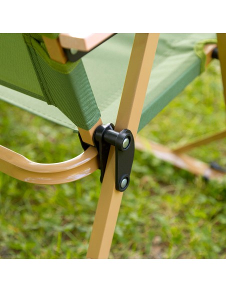 Pack 2 cadeiras de glamping 47x53x77 cm verdes