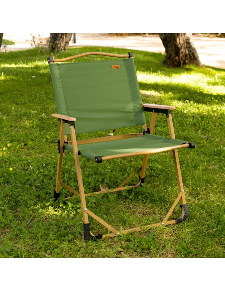 Pack 2 cadeiras de glamping 47x53x77 cm verdes