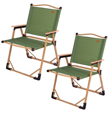 Pack 2 cadeiras de glamping 47x53x77 cm verdes