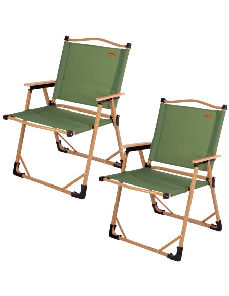 Pack 2 cadeiras de glamping 47x53x77 cm verdes