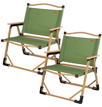 Pack 2 cadeiras de glamping 47x45x62 cm verdes