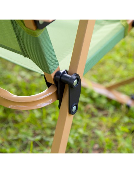 Pack 2 cadeiras de glamping 47x45x62 cm verdes