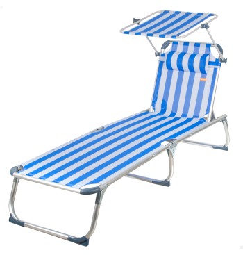 Pack 2 espreguiçadeiras de praia multiposições 186x49x30... 2