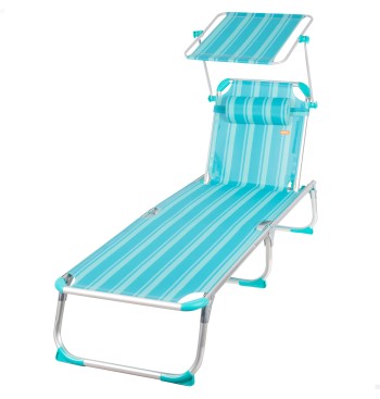 Pack 2 espreguiçadeiras de praia multiposições 186x49x30... 2