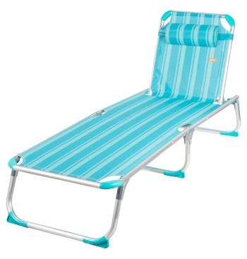 Pack 2 espreguiçadeiras praia multiposições 186x49x30 cm... 2