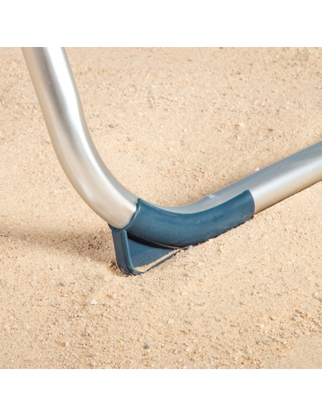 Pack 2 espreguiçadeiras praia multiposições estilo náutico 186x49x30 cm almofada