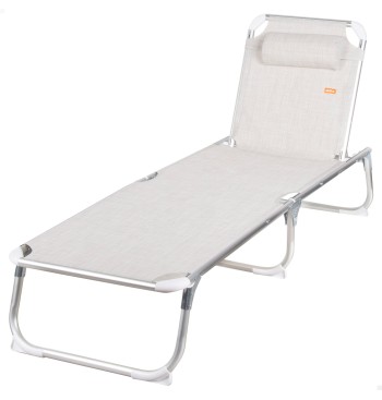 Pack 2 espreguiçadeiras praia multiposições 186x49x30 cm... 2