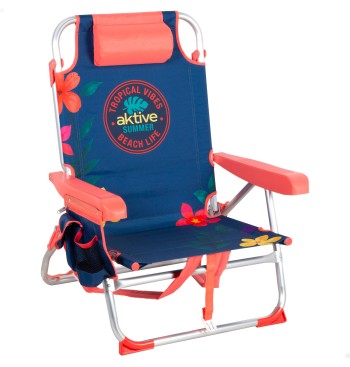 Pack 2 cadeiras praia médias multiposições 50x54x80 cm... 2