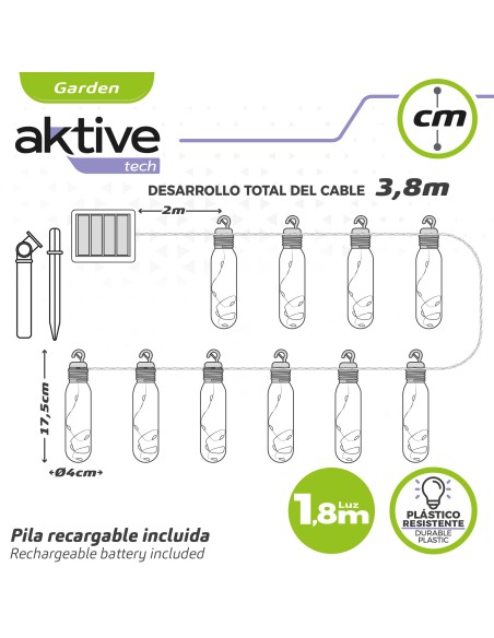 Guirlanda externa com 10 lâmpadas e 50 LEDs
