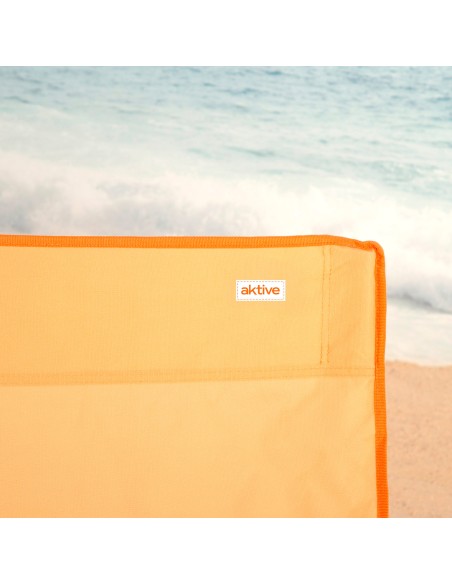 Pack 2 cadeiras praia fixas e baixas 50x49x66 cm laranja