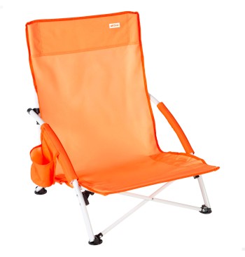 Pack 2 cadeiras praia fixas e baixas 50x49x66 cm laranja 2