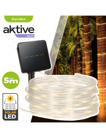 Rolo solar com luzes de LED