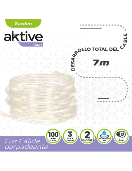 Rolo solar com luzes de LED