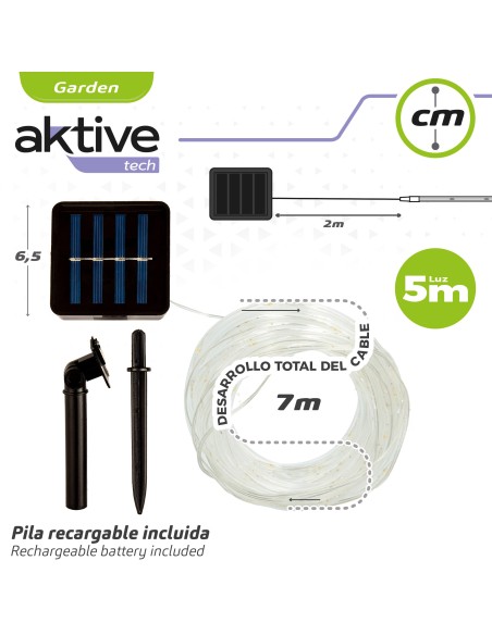 Rolo solar com luzes de LED