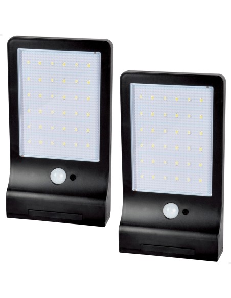 Pack 2 lâmpadas solares LED de 11x19 cm