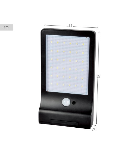 Pack 2 lâmpadas solares LED de 11x19 cm