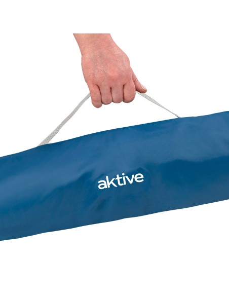 Cama de camping dobrável azul