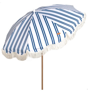 Guarda-sol de praia, 8 varetas, 200 cm, listrado com...