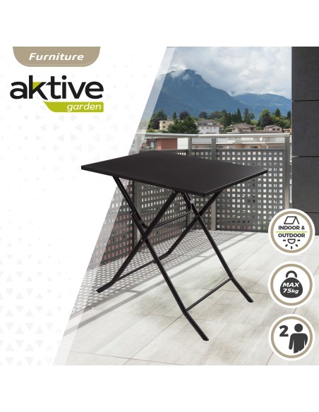 Mesa de jardim quadrada dobrável