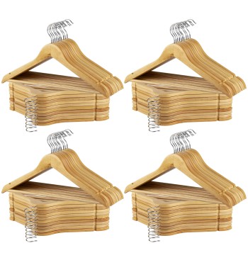 Max Home Pack 80 cabides de madeira 44,5x23 cm