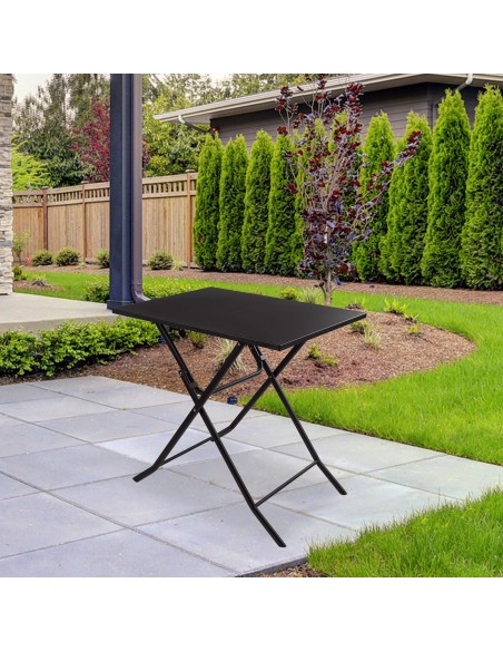 Mesa de jardim quadrada dobrável