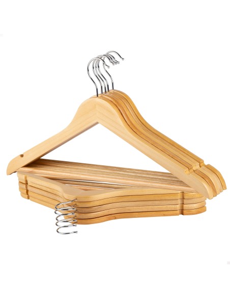 Max Home Pack 60 cabides de madeira 44,5x23 cm