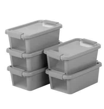 Curver Pack 5 caixas de arrumação com tampa Bi-Box 3L...