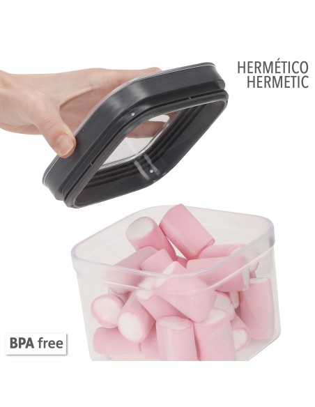 Curver Pack 6 frascos de plástico herméticos multiusos (0,8L)