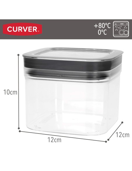 Curver Pack 6 frascos de plástico herméticos multiusos (0,8L)
