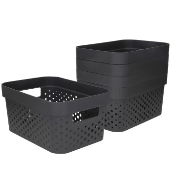 Curver Pack de 5 cestos organizadores Infinity 4,5L...
