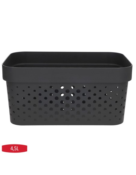 Curver Pack de 5 cestos organizadores Infinity 4,5L cinzentos