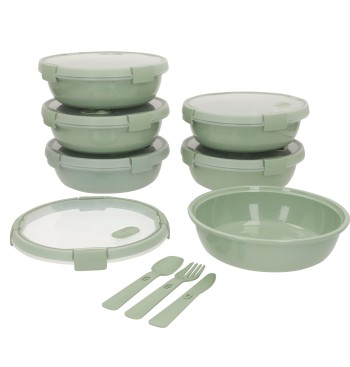 Curver Pack 6 recipientes herméticos Ø20x7 cm (1L) com...