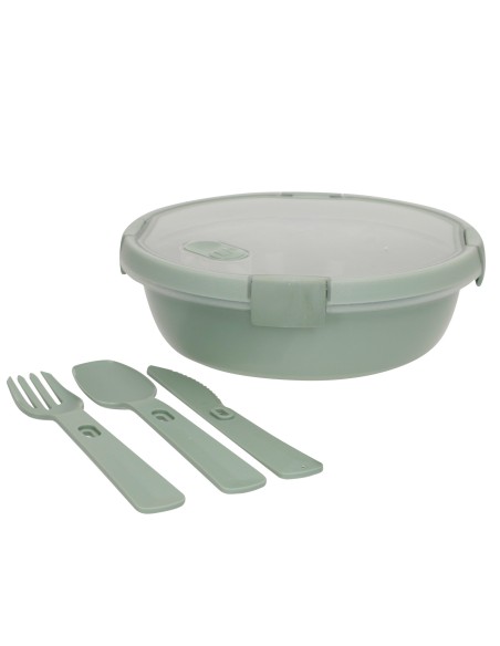 Curver Pack 6 recipientes herméticos Ø20x7 cm (1L) com talheres