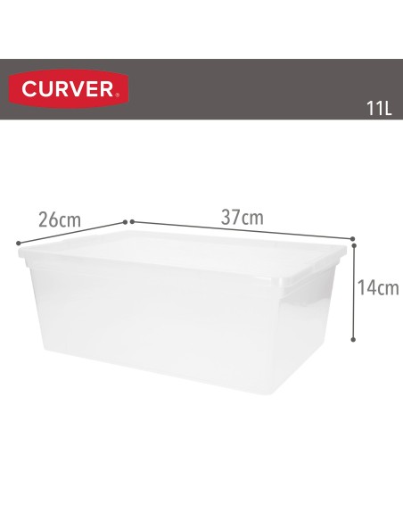Curver Pack 6 caixas organizadoras 11 litros 37x26x14 cm
