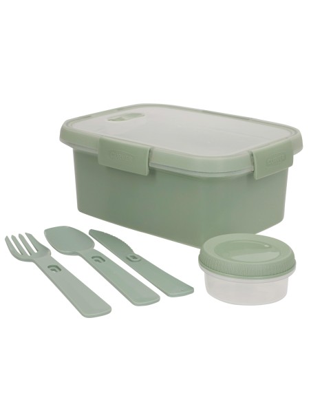 Curver Pack 6 recipientes herméticos 20x15x9 cm (1,2L) com tabuleiro e talheres