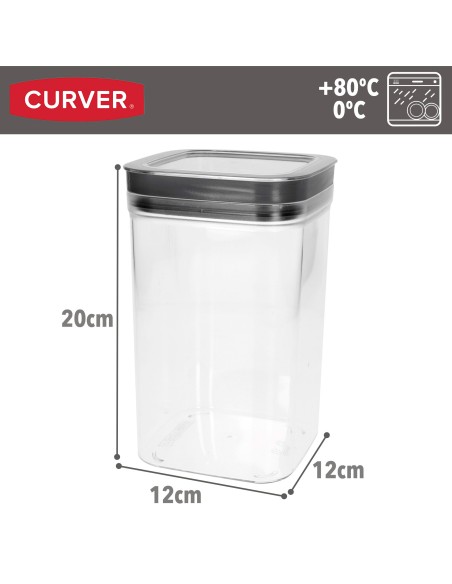 Curver Pack 6 frascos de plástico herméticos multiusos (1,8L)
