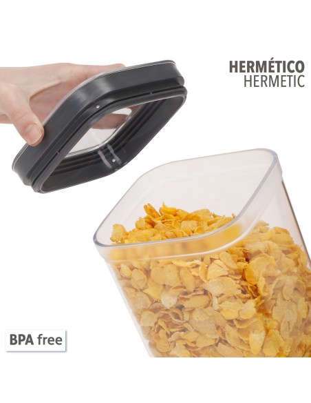 Curver Pack 6 frascos de plástico herméticos multiusos (1,3L)