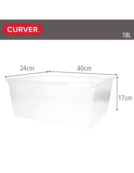 Curver Pack 6 caixas organizadoras 18 litros 40x34x17 cm