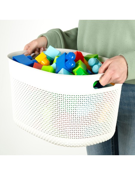 Curver Pack 4 cestos organizadores Filo 18L branco