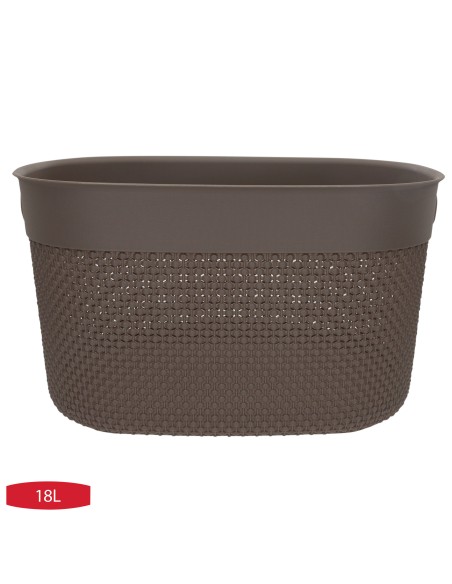 Curver Pack 4 cestos organizadores Filo 18L castanho