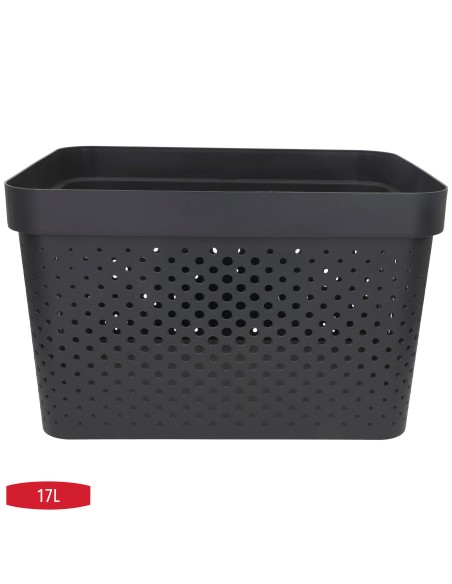Curver Pack 5 cestos organizadores Infinity 17L cinzentos
