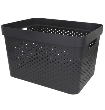 Curver Pack 5 cestos organizadores Infinity 17L cinzentos 2