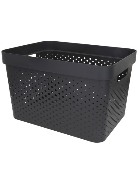 Curver Pack 5 cestos organizadores Infinity 17L cinzentos